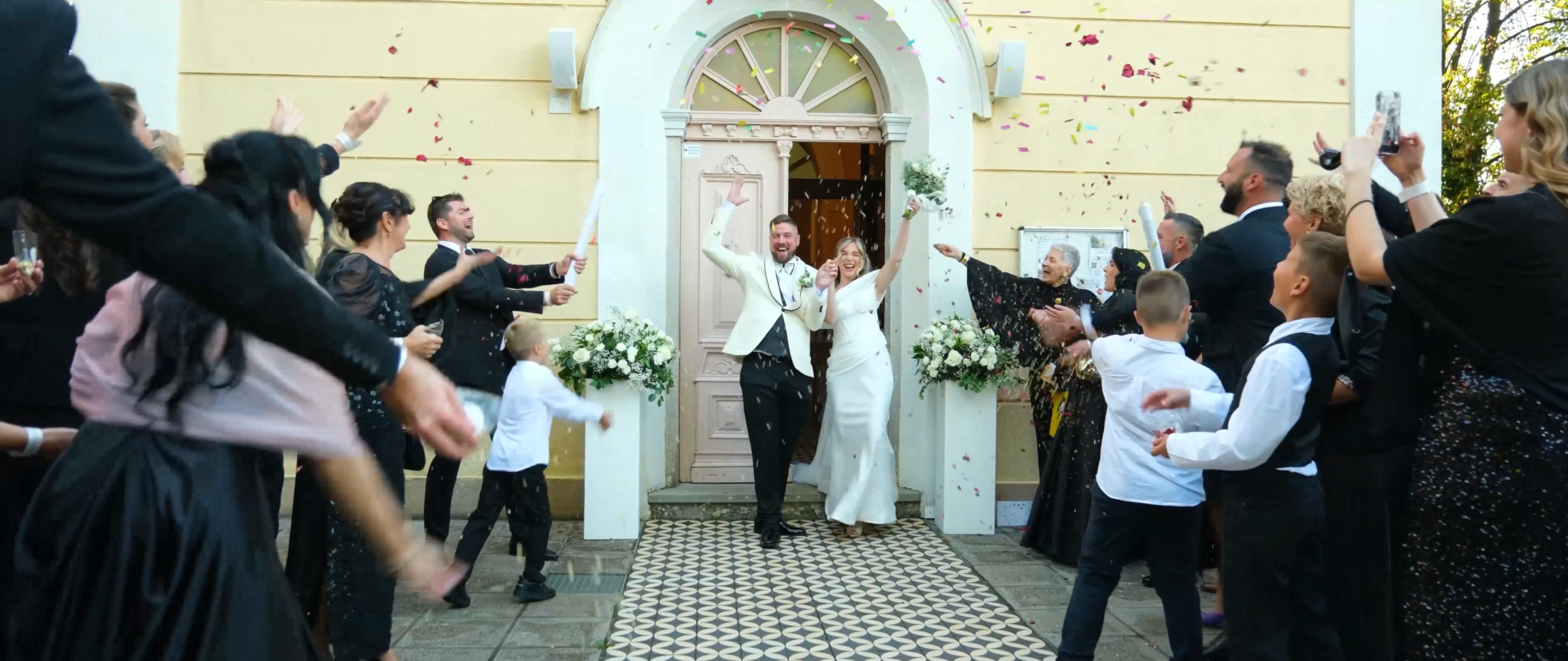 Film still from a wedding day